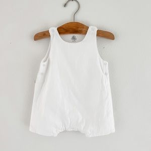 Petit bateau white ribbed romper